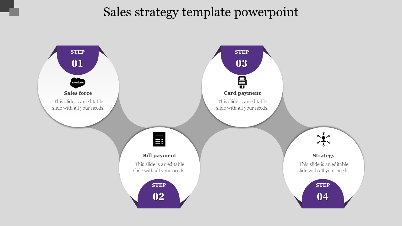 sales strategy template powerpoint-Purple